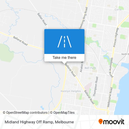 Midland Highway Off Ramp map