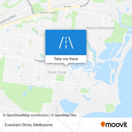Evesham Drive map