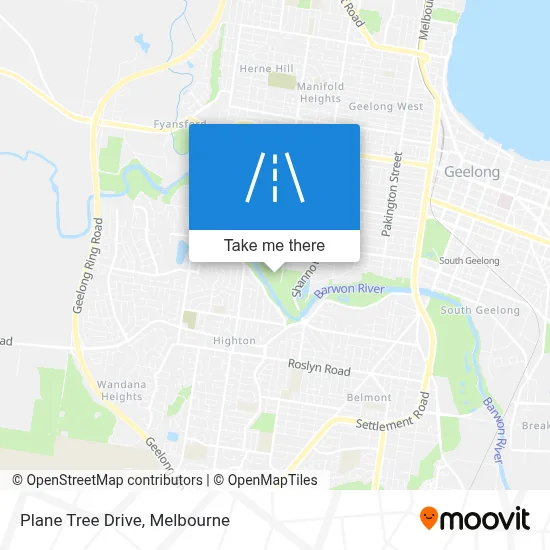 Mapa Plane Tree Drive