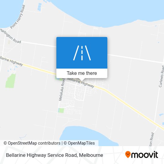 Bellarine Highway Service Road map