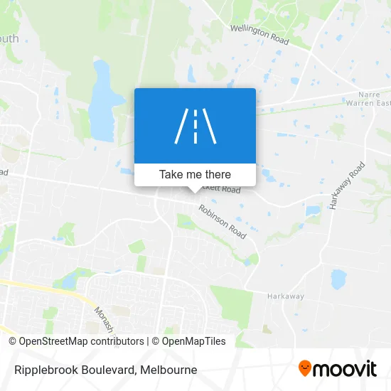 Mapa Ripplebrook Boulevard