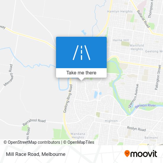 Mill Race Road map