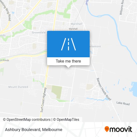 Ashbury Boulevard map