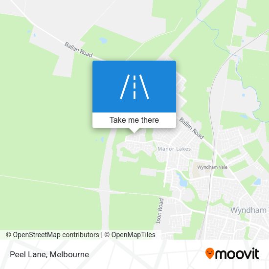 Peel Lane map