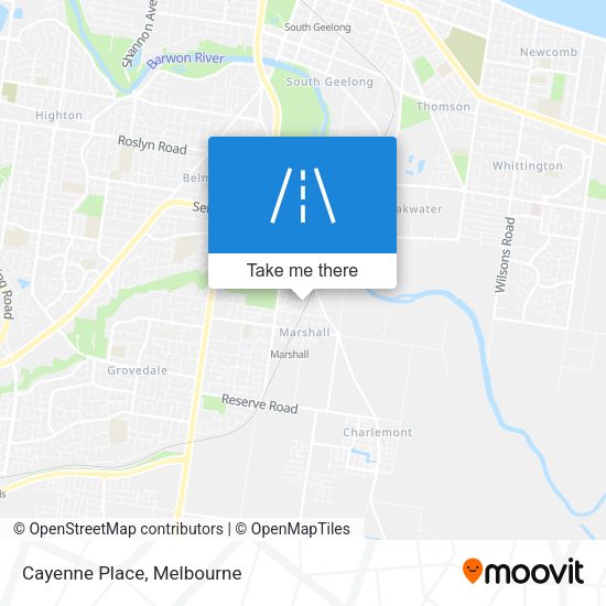 Cayenne Place map