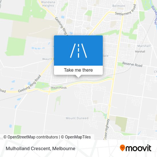 Mulholland Crescent map