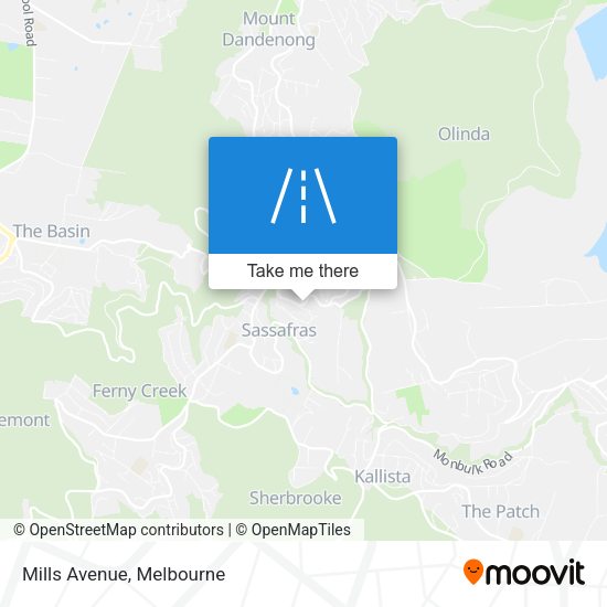 Mills Avenue map