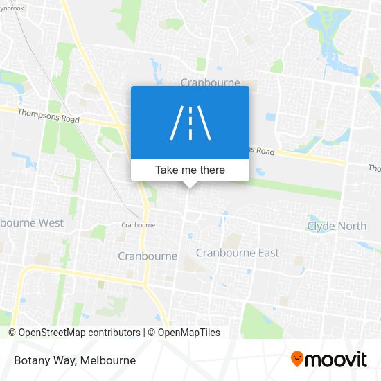 Botany Way map