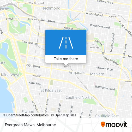 Evergreen Mews map