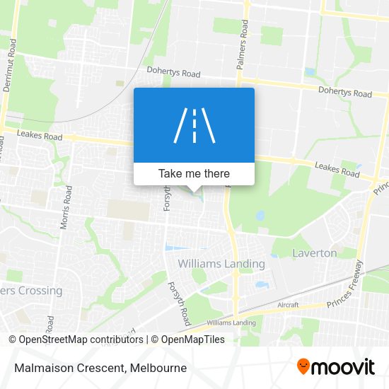 Malmaison Crescent map