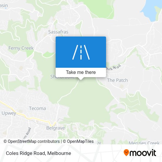 Coles Ridge Road map