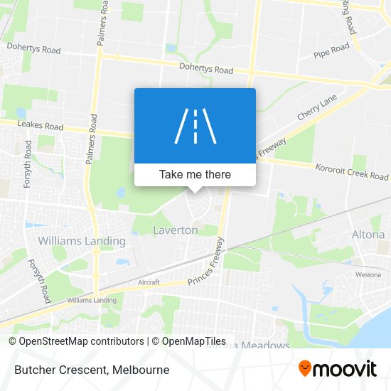 Butcher Crescent map