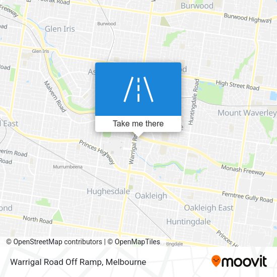Warrigal Road Off Ramp map