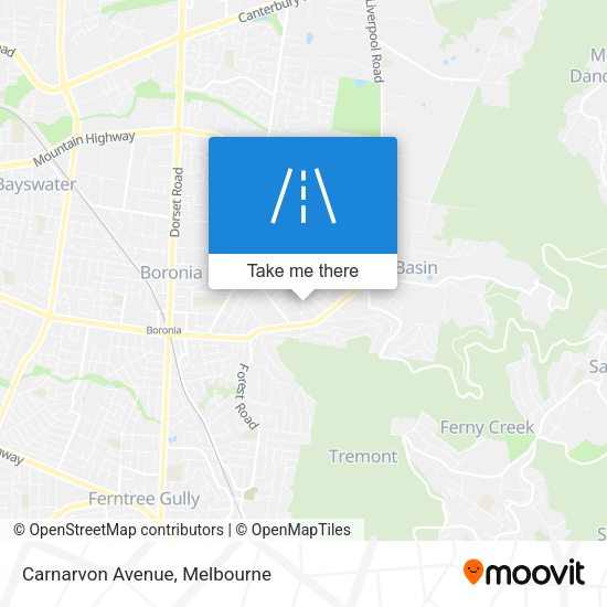 Carnarvon Avenue map