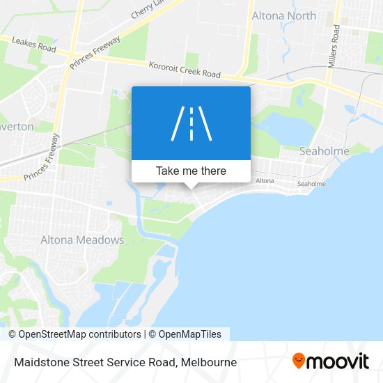 Maidstone Street Service Road map