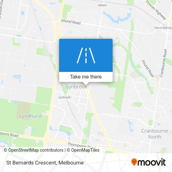St Bernards Crescent map