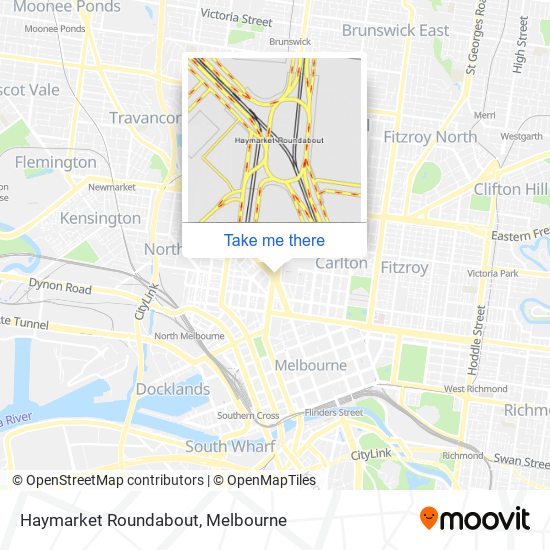 Mapa Haymarket Roundabout