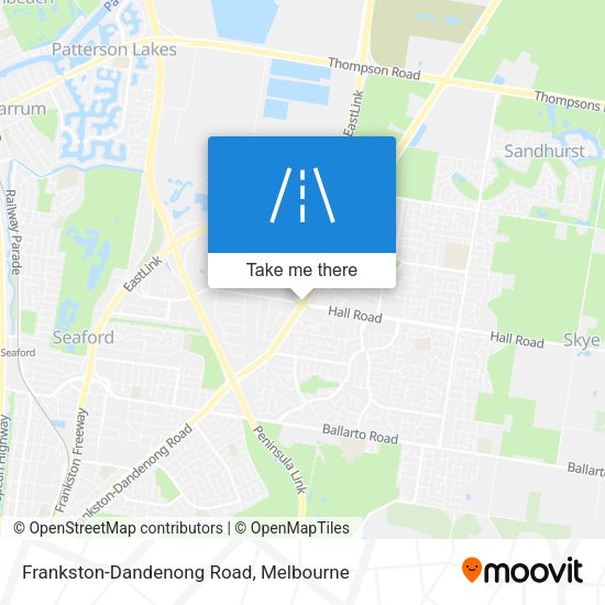 Frankston-Dandenong Road map