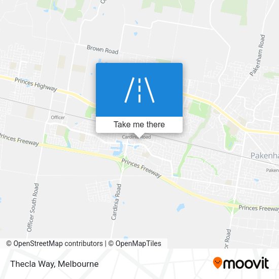 Thecla Way map