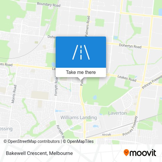 Bakewell Crescent map