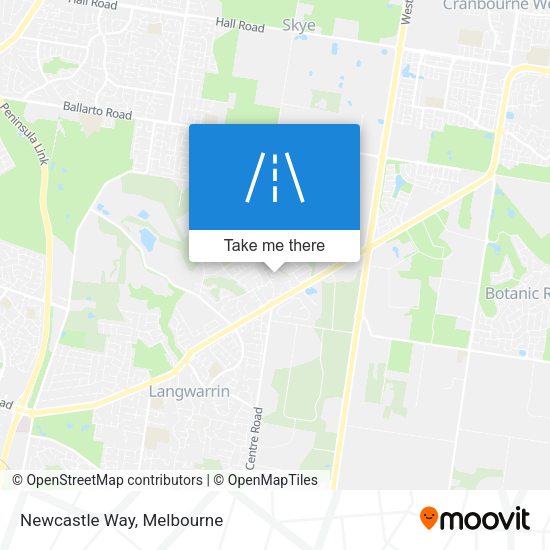 Newcastle Way map