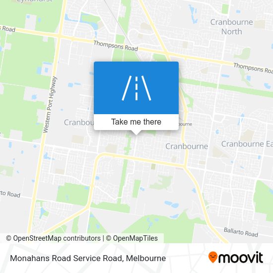 Monahans Road Service Road map