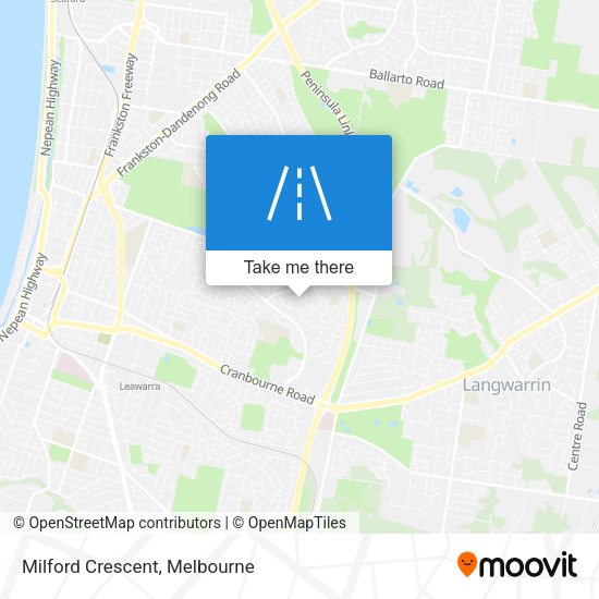 Milford Crescent map