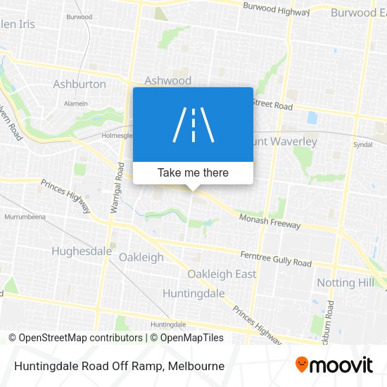 Huntingdale Road Off Ramp map