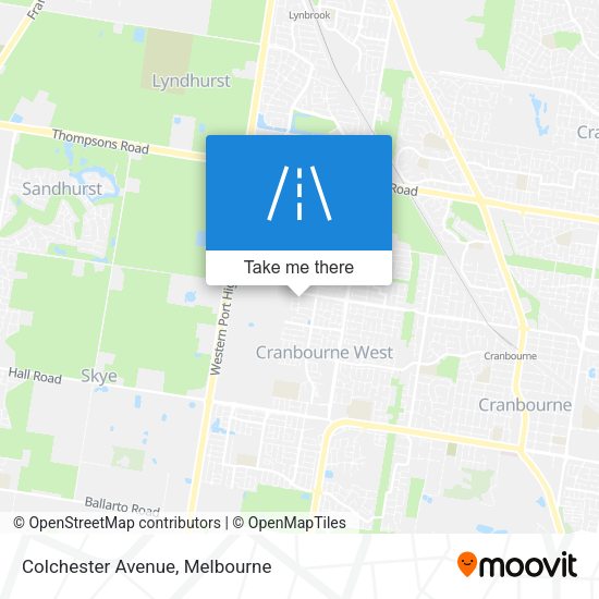 Colchester Avenue map