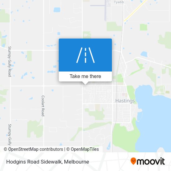 Hodgins Road Sidewalk map