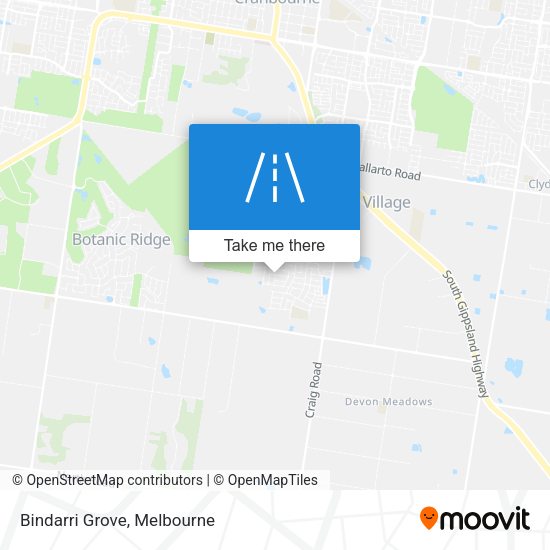 Bindarri Grove map