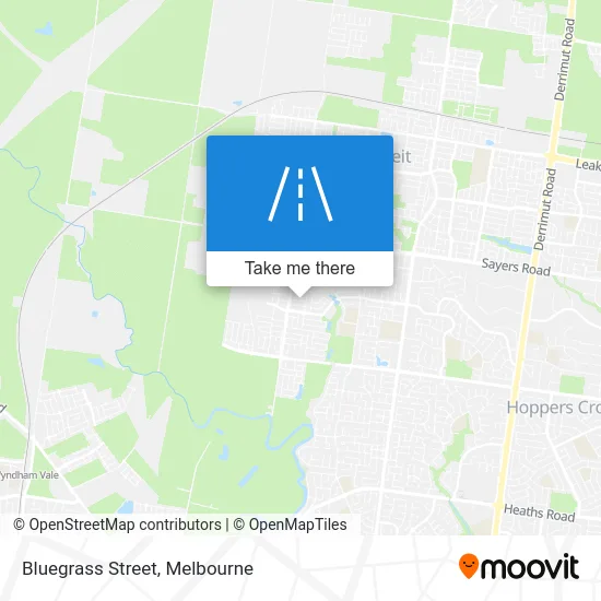 Mapa Bluegrass Street