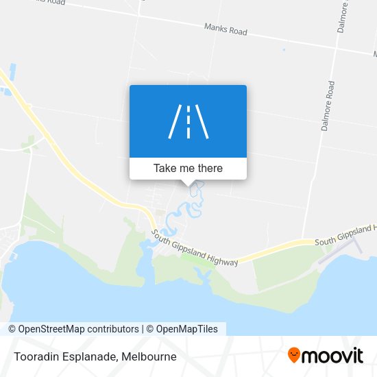 Tooradin Esplanade map