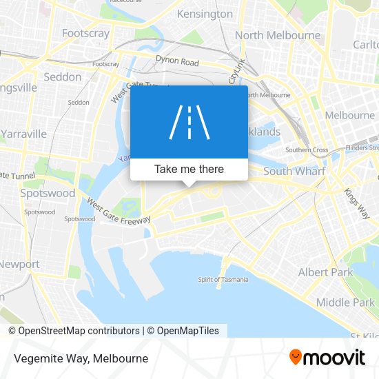 Vegemite Way map