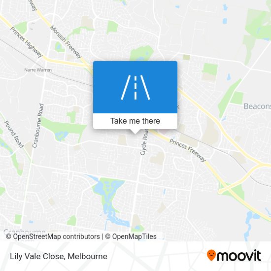 Lily Vale Close map