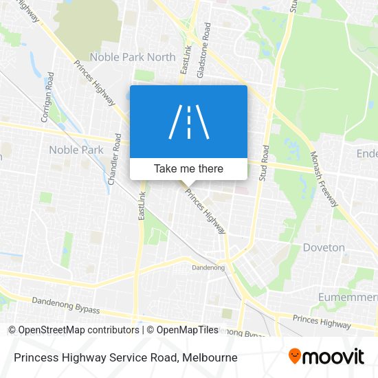 Princess Highway Service Road map