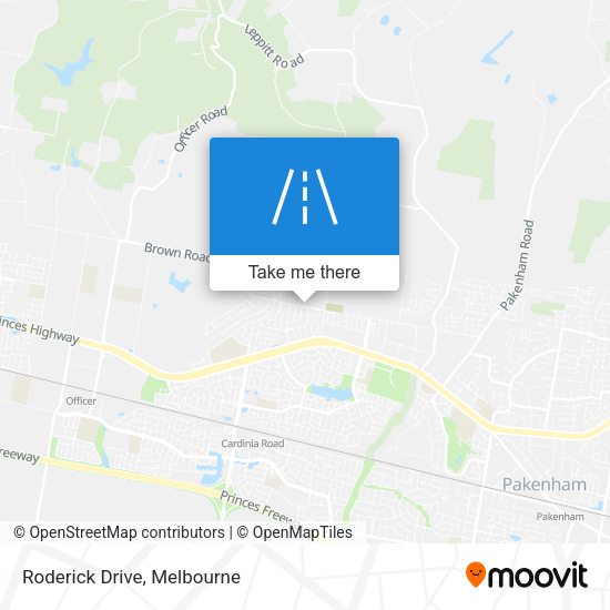 Roderick Drive map