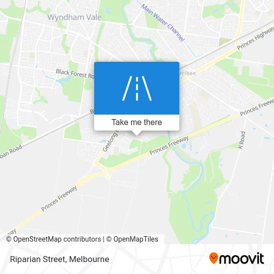 Mapa Riparian Street