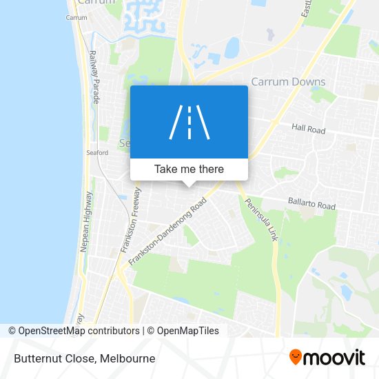 Butternut Close map