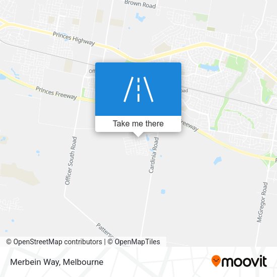 Merbein Way map
