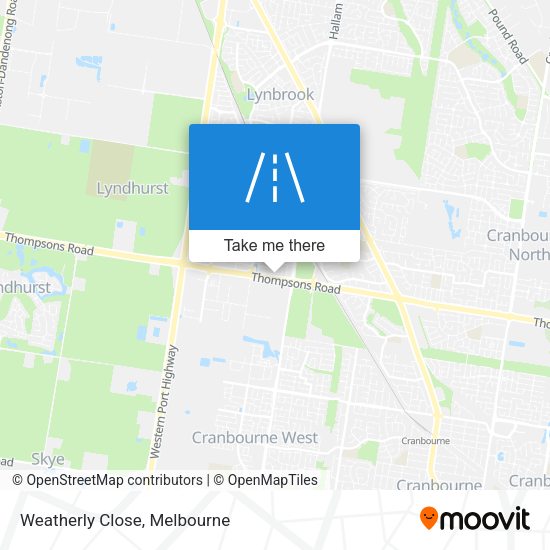 Weatherly Close map