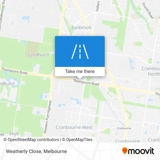 Mapa Weatherly Close