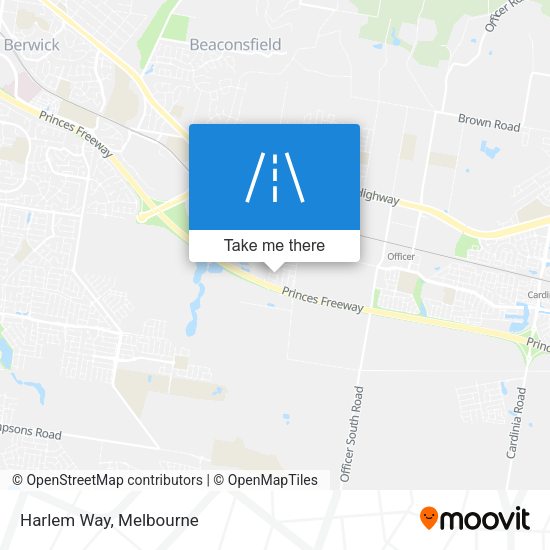 Harlem Way map
