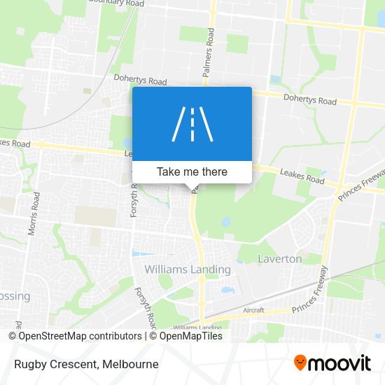 Rugby Crescent map