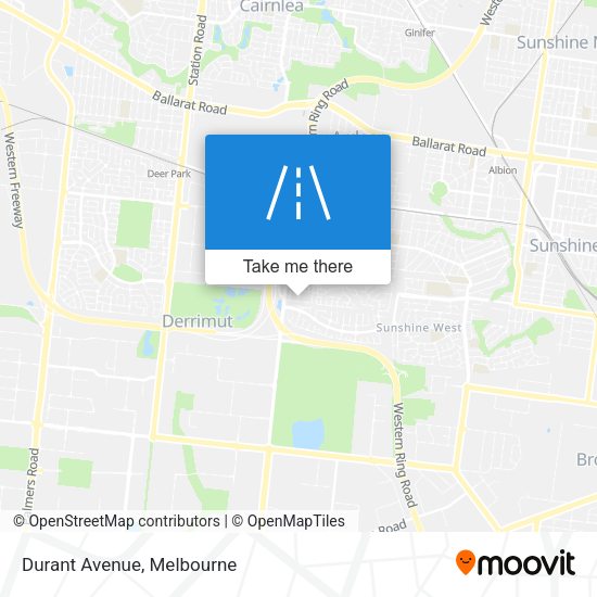 Durant Avenue map