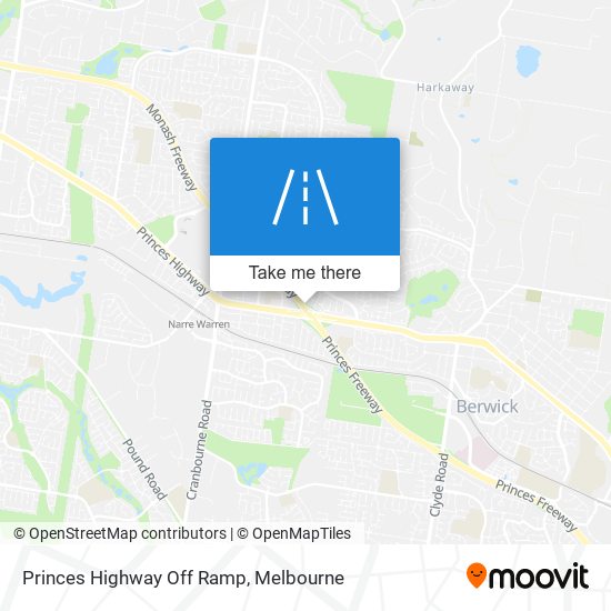 Mapa Princes Highway Off Ramp