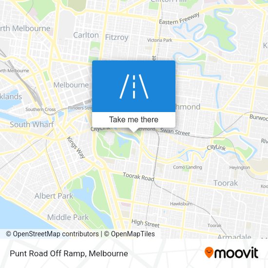 Punt Road Off Ramp map