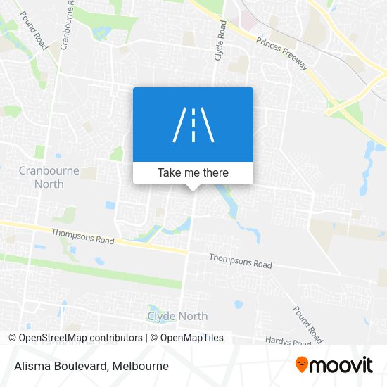 Alisma Boulevard map