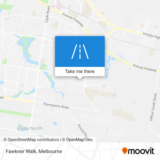 Fawkner Walk map