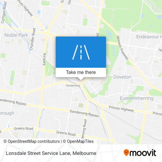 Lonsdale Street Service Lane map